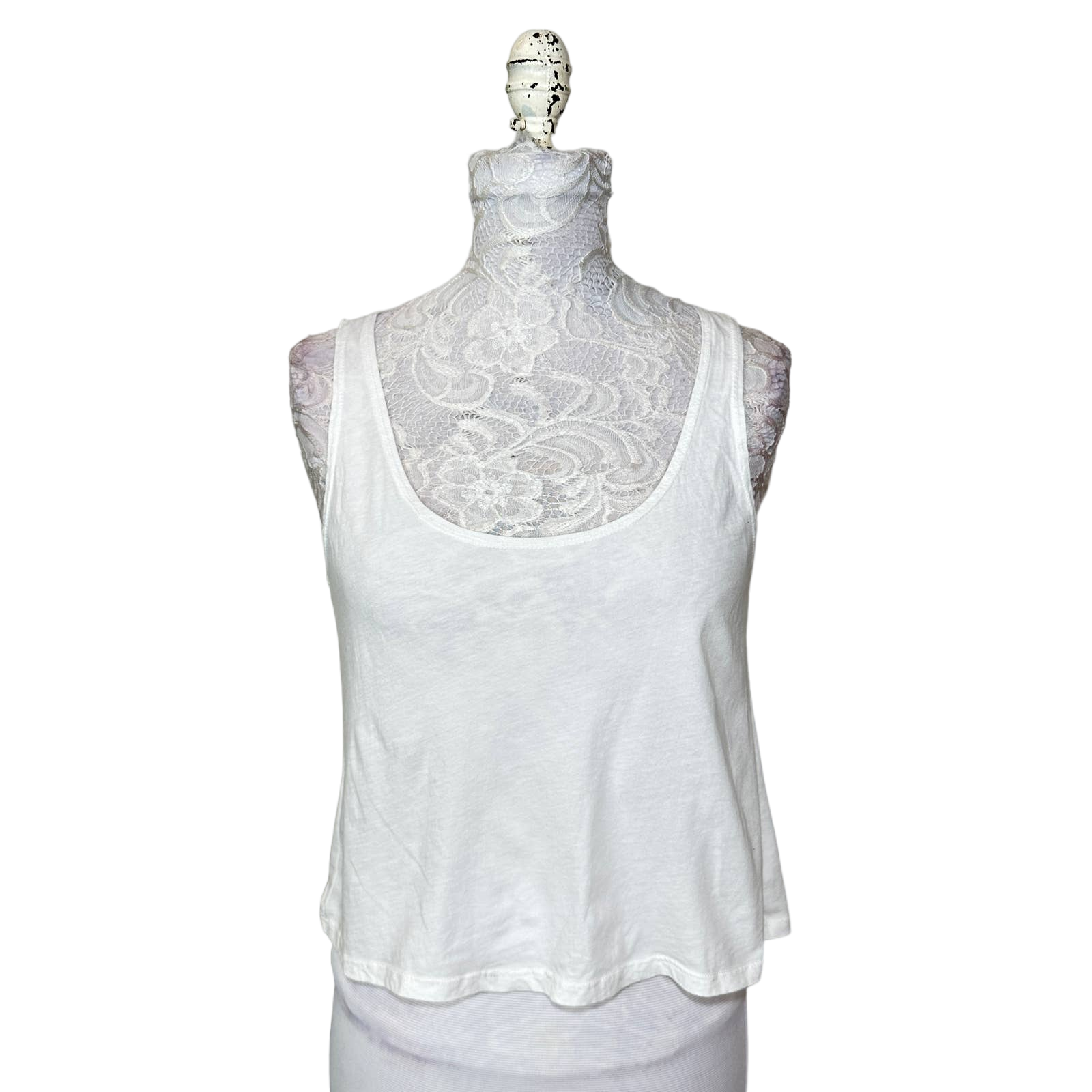 Groceries Apparel Scoop Neck Organic Cotton Tank Top White Women Xs Nwot — image 3 of 7